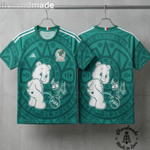 Funny Mexico National Team Bear Cartoon Anti FIFA World Cup 2026 Soccer Jersey 7 1 2
