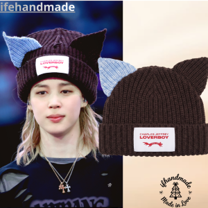 BTS Jimin Charles Jeffrey Loverboy Chunky Ears Beanie Hat - BTS WORLD TOUR 'ARIRANG' IN LONDON 8 1 21