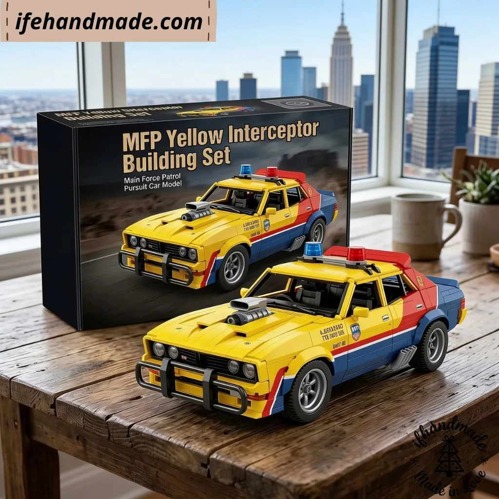 MFP Yellow Interceptor Pursuit Car Building Set
