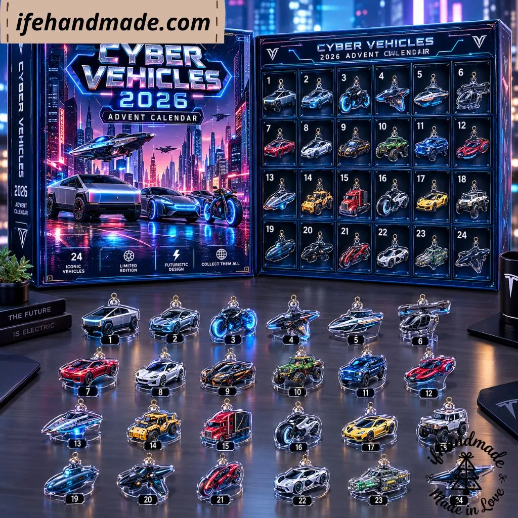 Cyber Vehicles 2026 Advent Calendar – 24 Days Futuristic Car & Bike Ornaments
