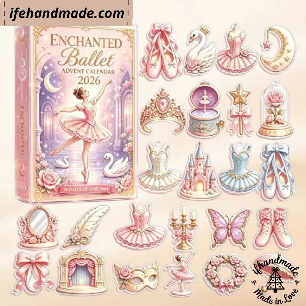 Enchanted Ballet Christmas Advent Calendar 2026 – 24 Days Ballerina Ornaments Gift Box