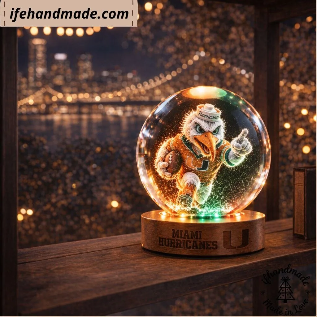 Miami Hurricanes 3D Ball Night Light – LED Engraved Mascot Globe Keepsake Gift 8 Miami Hurricanes 3D Ball Night Light – LED Engraved Mascot Globe Keepsake Gift