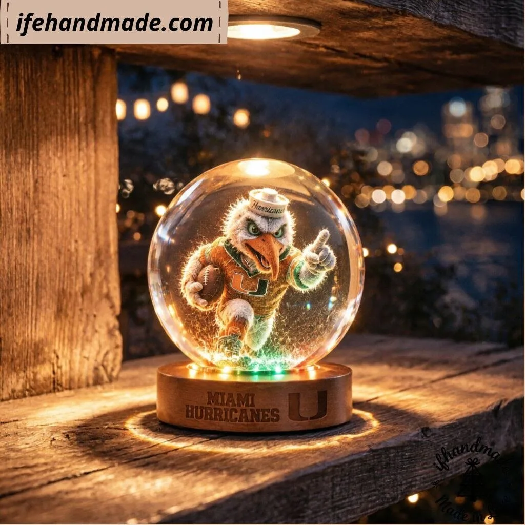 Miami Hurricanes 3D Ball Night Light – LED Engraved Mascot Globe Keepsake Gift 9 Miami Hurricanes 3D Ball Night Light – LED Engraved Mascot Globe Keepsake Gift
