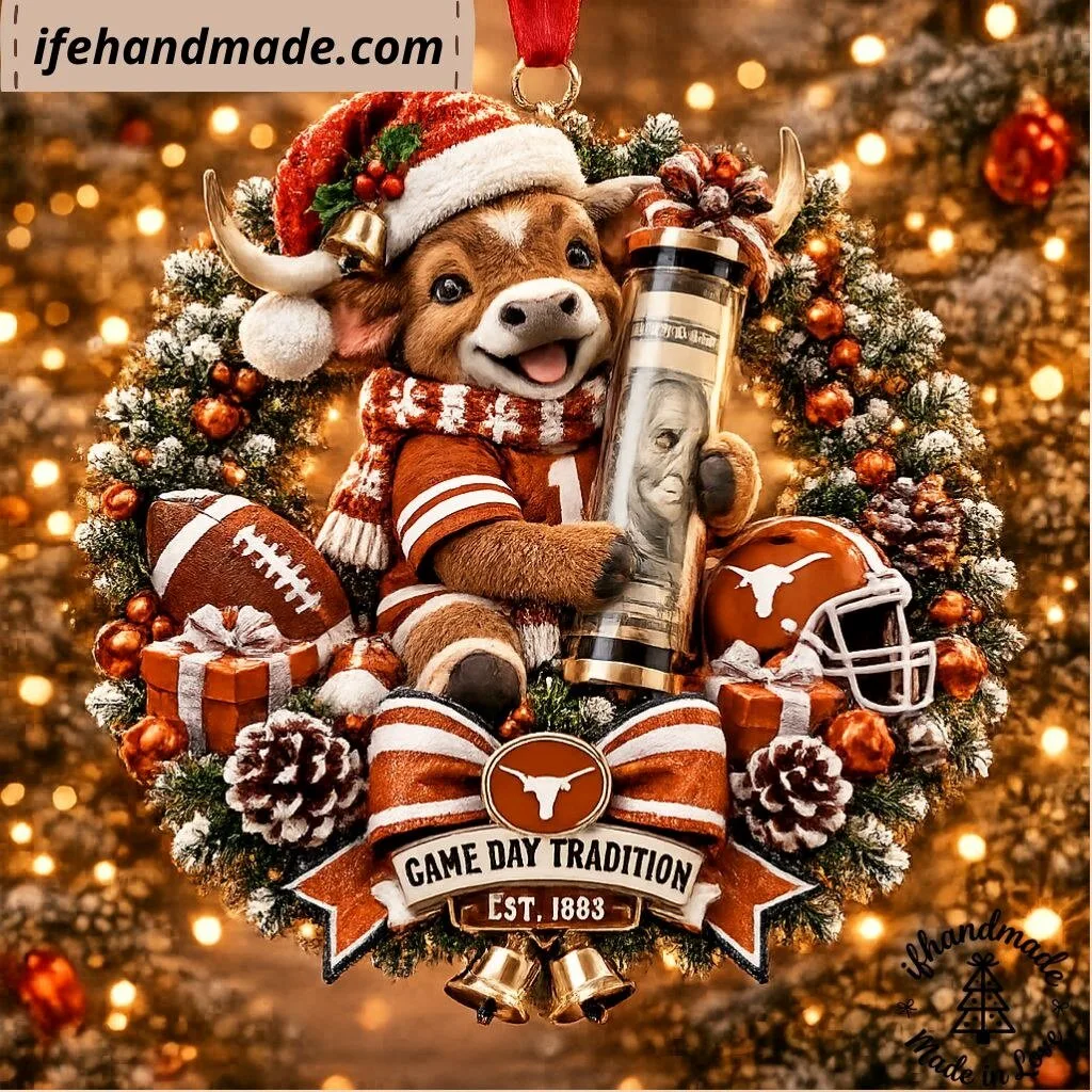 Texas Longhorns Game Day Tradition Christmas Ornament