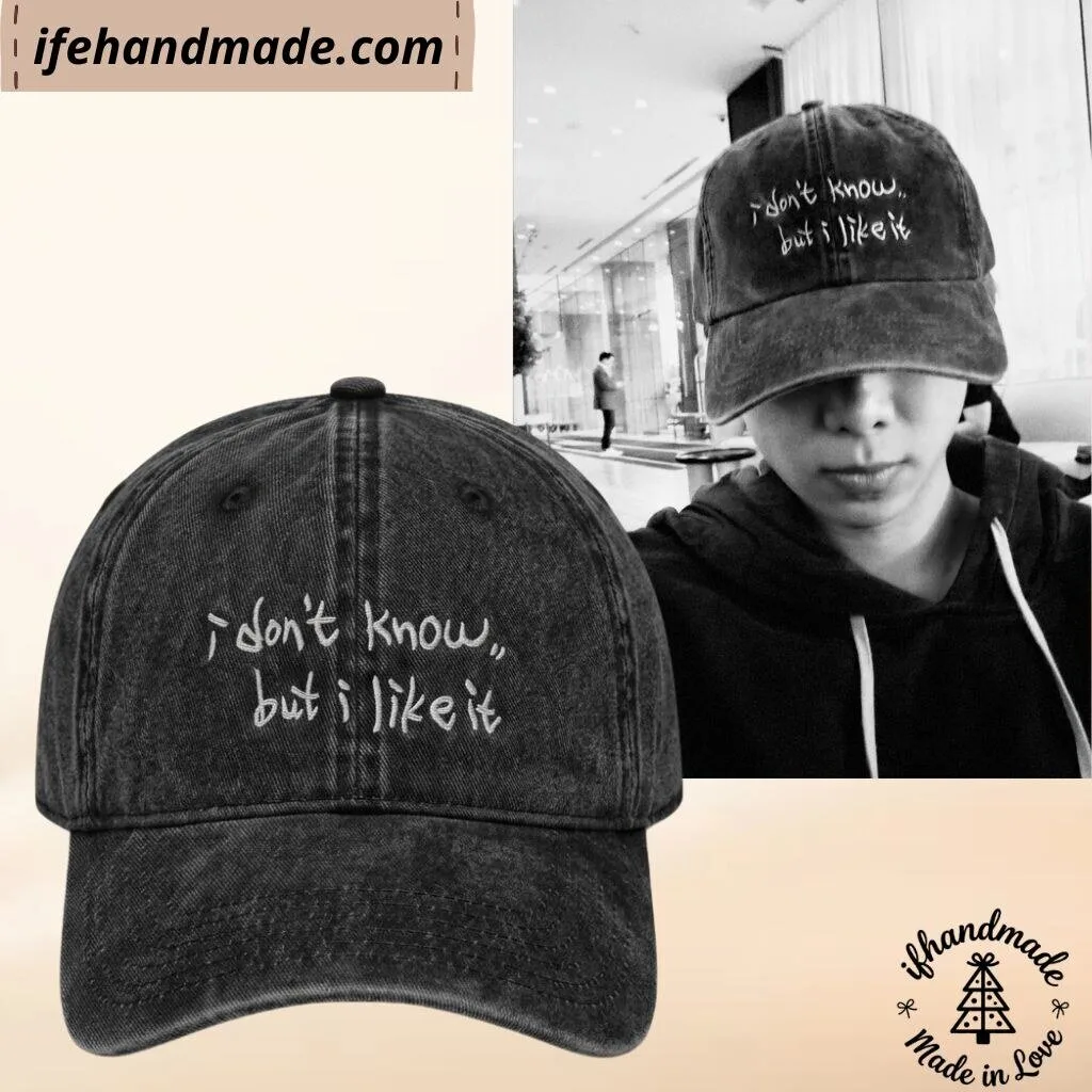 BTS RM 'I Don't Know, But I Like It' Embroidered Washed Cap