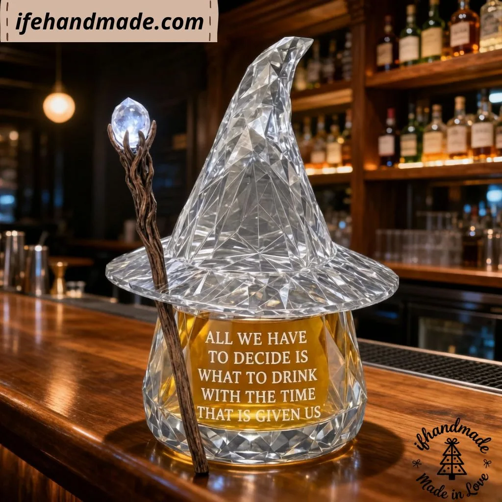 Lord of the Rings One Ring Glass Whiskey Decanter – “One Drink To Rule Them All” Liquor Bottle — image 4