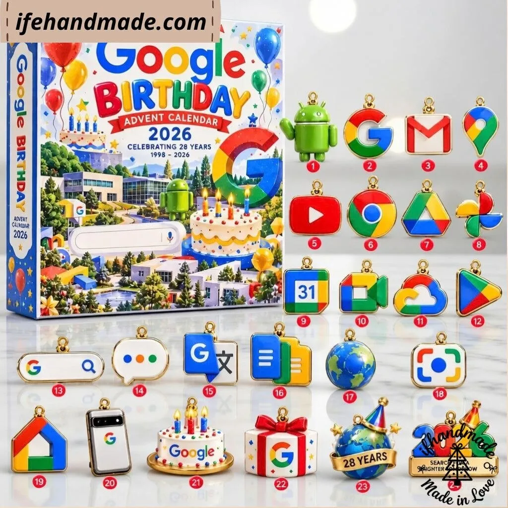 Google Birthday Advent Calendar 2026 – 28th Anniversary 24 Days Ornaments Box