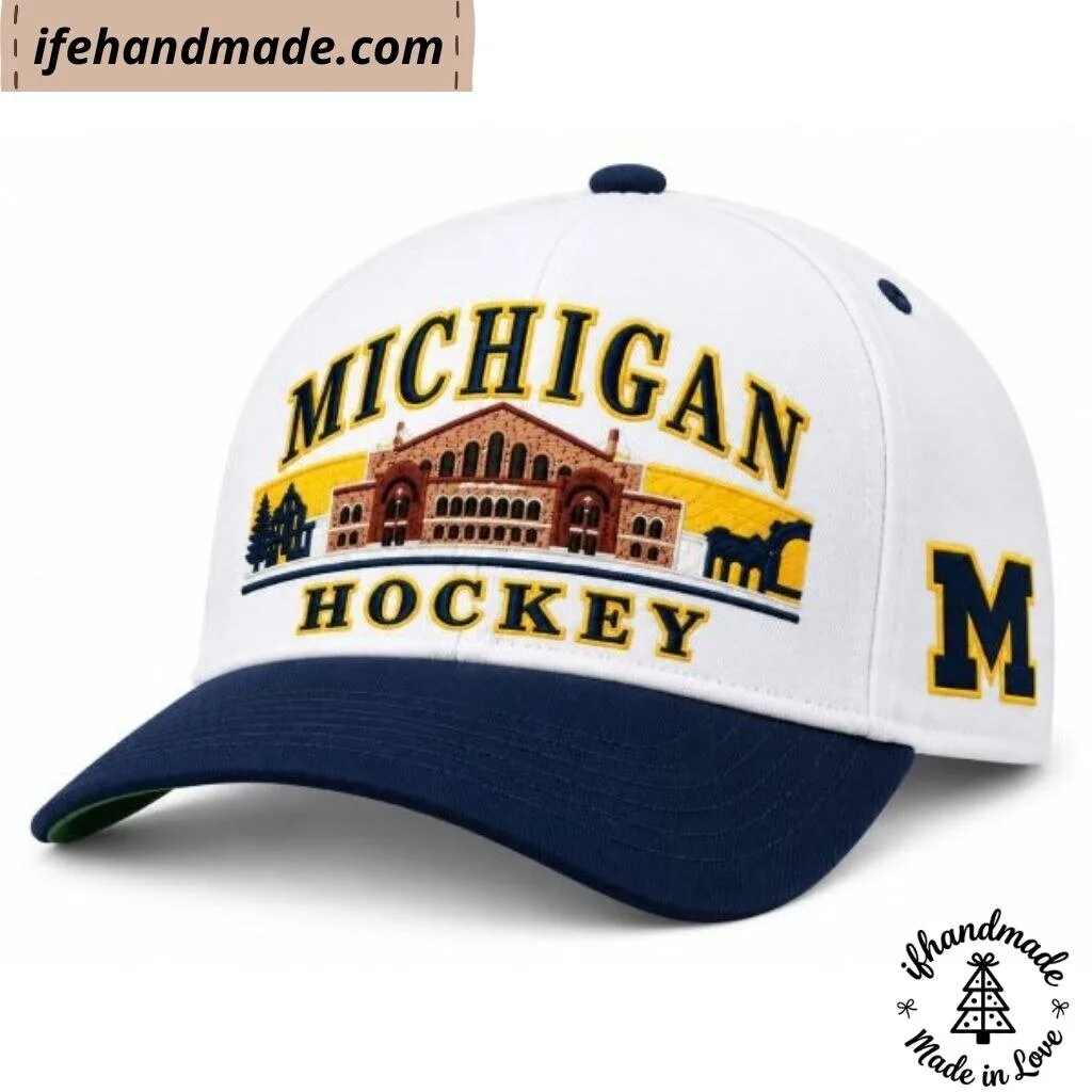 Michigan Hockey Yost Ice Arena 2026 Cap Hat 9 Michigan Hockey Yost Ice Arena 2026 Cap Hat