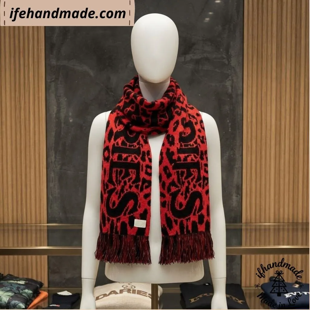 BTS V Aries J'Adoro Leopard Print Scarf 10 BTS V Aries J