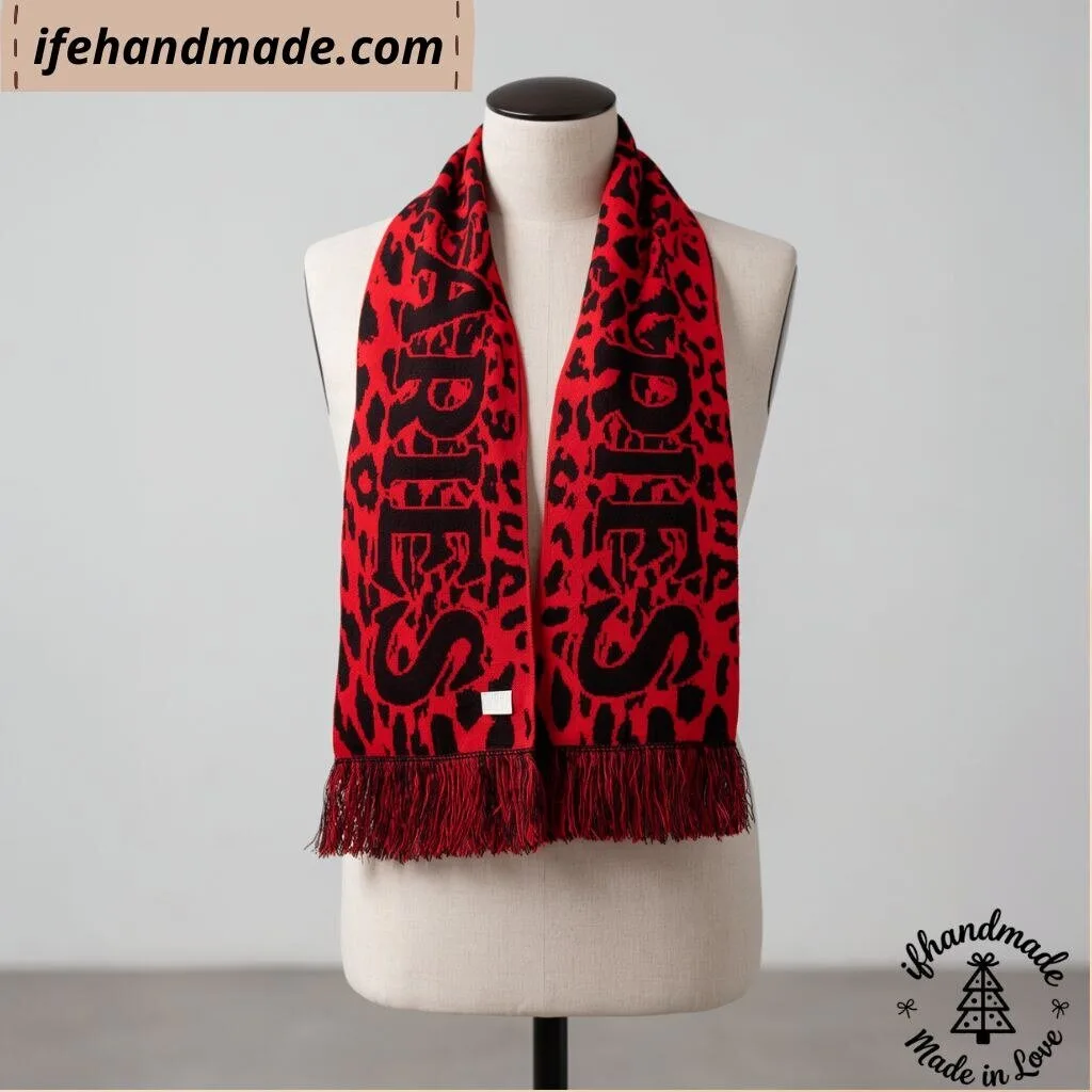 BTS V Aries J'Adoro Leopard Print Scarf 11 BTS V Aries J