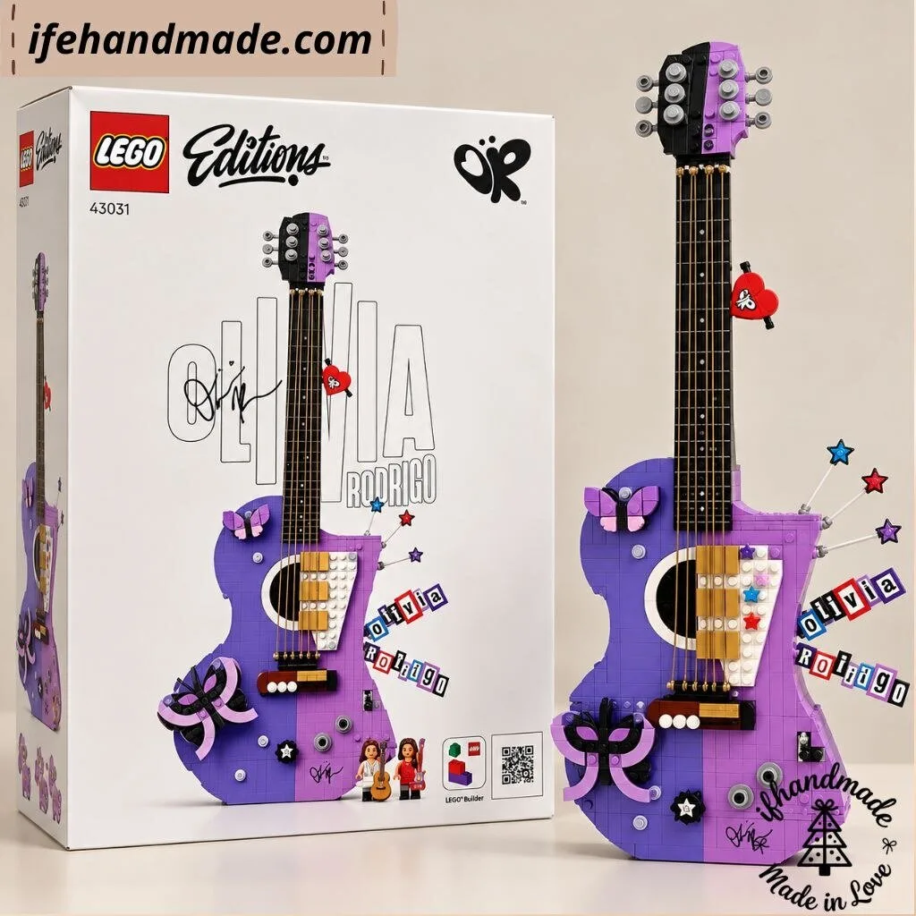 Olivia Rodrigo Purple Guitar Building Set 2026 – Lego Style Model Set