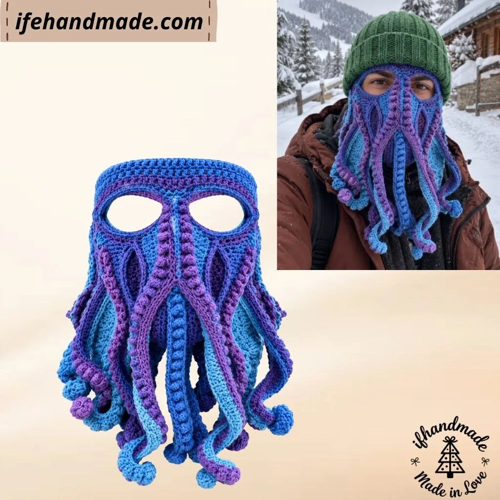 Crochet Octopus Tentacle Mask 2026 – Knit Ski Balaclava