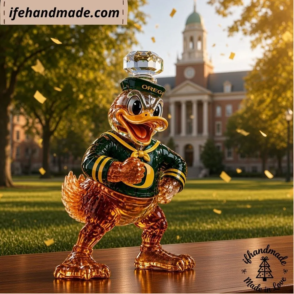 Oregon Ducks Mascot Glass Whiskey Decanter - NCAA College Football Barware Gift 10 Oregon Ducks Mascot Glass Whiskey Decanter - NCAA College Football Barware Gift