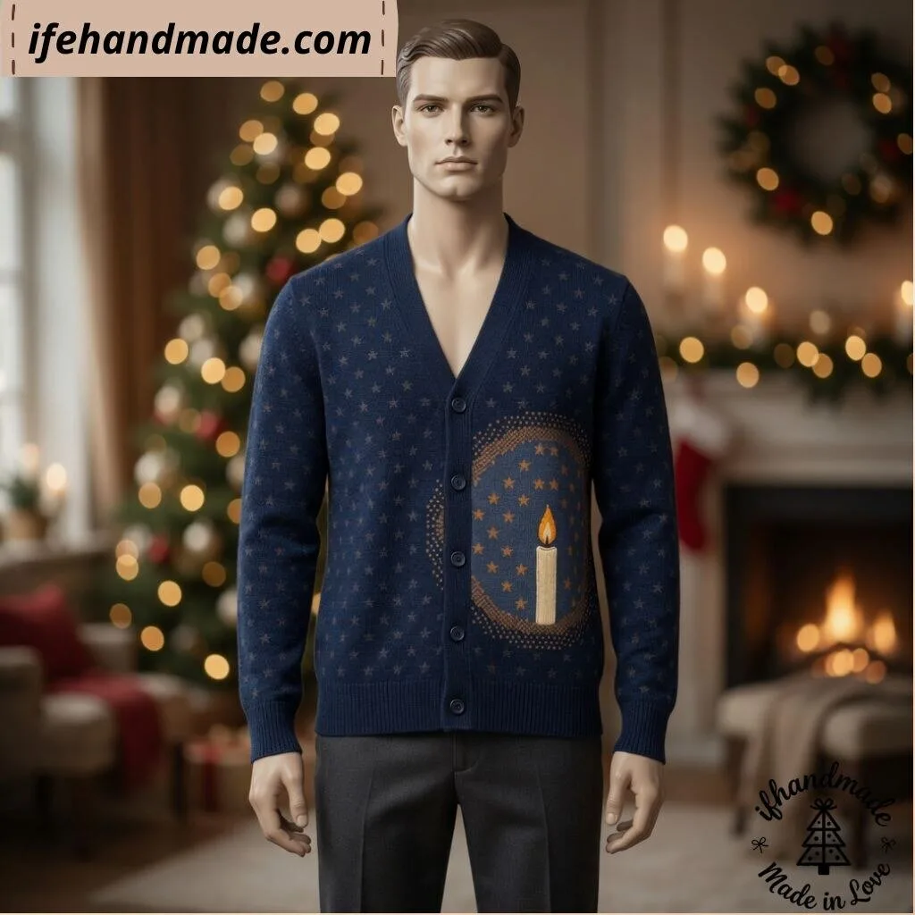 Retro Starry Night Candle Cardigan 10 Retro Starry Night Candle Cardigan