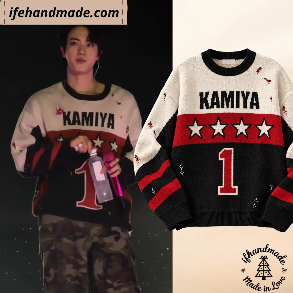 BTS JIN Kamiya Knit Sweater - BTS WORLDTOUR ARIRANG SANTIAGO