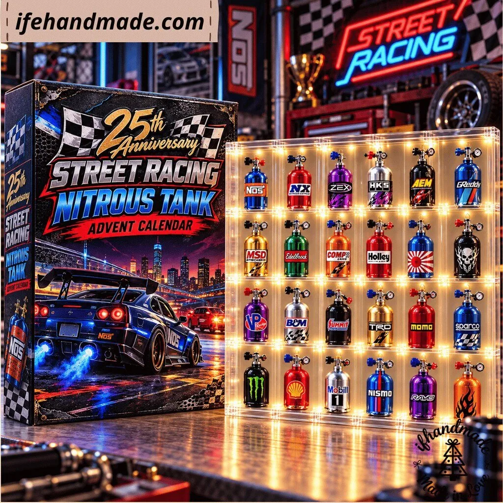 Street Racing Nitrous Tank Advent Calendar 25th Anniversary - 24 Days Christmas Countdown Set
