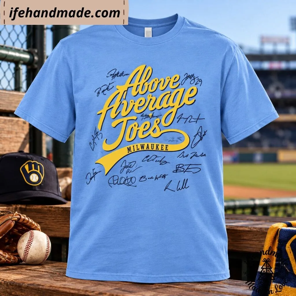 Justin Vernon Milwaukee Baseball The Above Average Joes Players Signatures shirt 9 Justin Vernon Milwaukee Baseball The Above Average Joes Players Signatures shirt