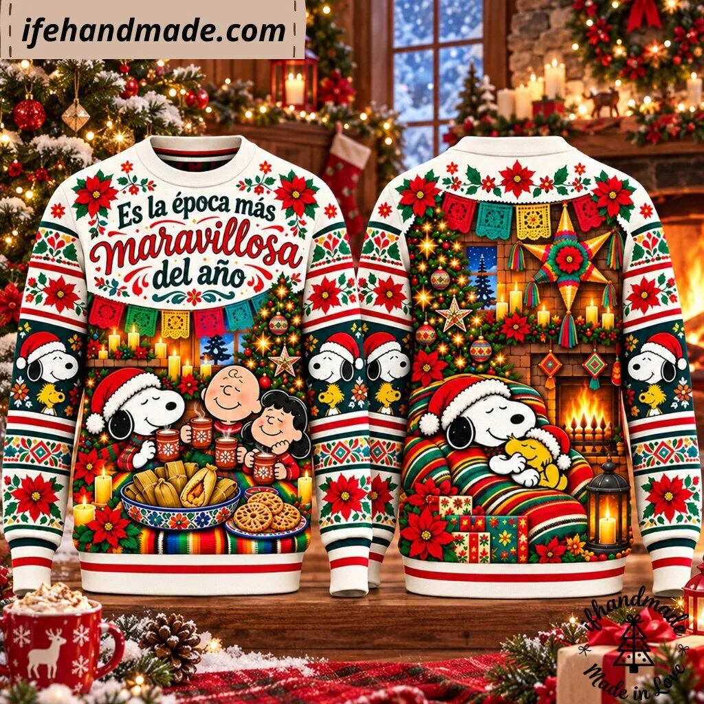 Snoopy Peanuts x Christmas 3D Sweashirt - Es La Época Más Maravillosa Del Año 3D Sweashirt