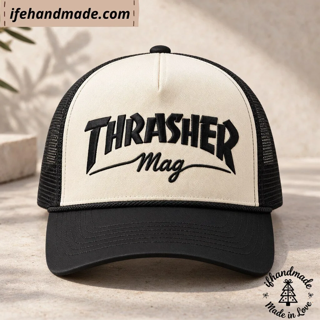 Bruno Mars Thrasher Magazine Logo Mesh Trucker Cap 10 Bruno Mars Thrasher Magazine Logo Mesh Trucker Cap