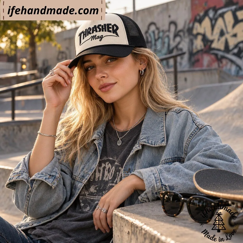 Bruno Mars Thrasher Magazine Logo Mesh Trucker Cap 12 Bruno Mars Thrasher Magazine Logo Mesh Trucker Cap