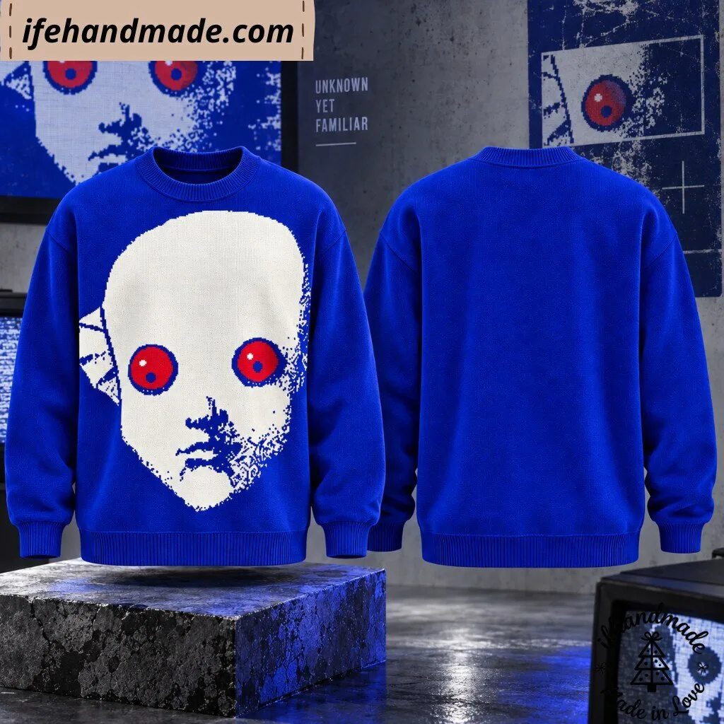 Fantastic Planet Draag Alien Blue Knitted Sweater