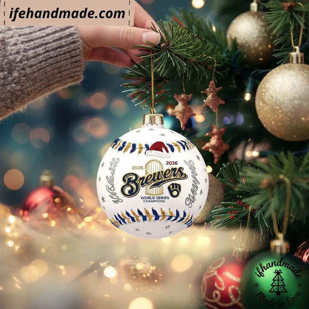 Milwaukee Brewers 2026 World Series Champions Christmas Bauble Ornament