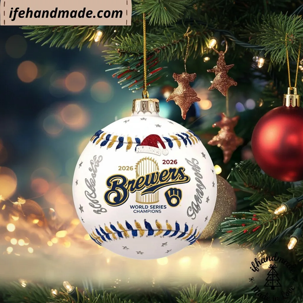 Milwaukee Brewers 2026 World Series Champions Christmas Bauble Ornament 9 Milwaukee Brewers 2026 World Series Champions Christmas Bauble Ornament