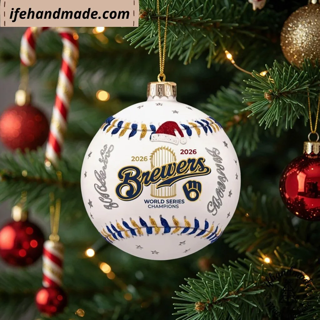 Milwaukee Brewers 2026 World Series Champions Christmas Bauble Ornament 10 Milwaukee Brewers 2026 World Series Champions Christmas Bauble Ornament