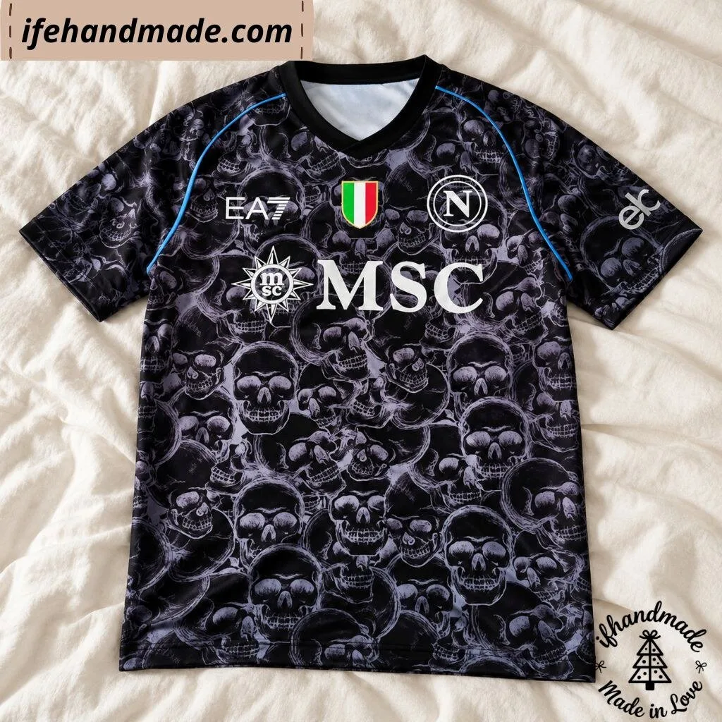 SSC Napoli EA7 Edition Halloween (Skull) Football Jersey