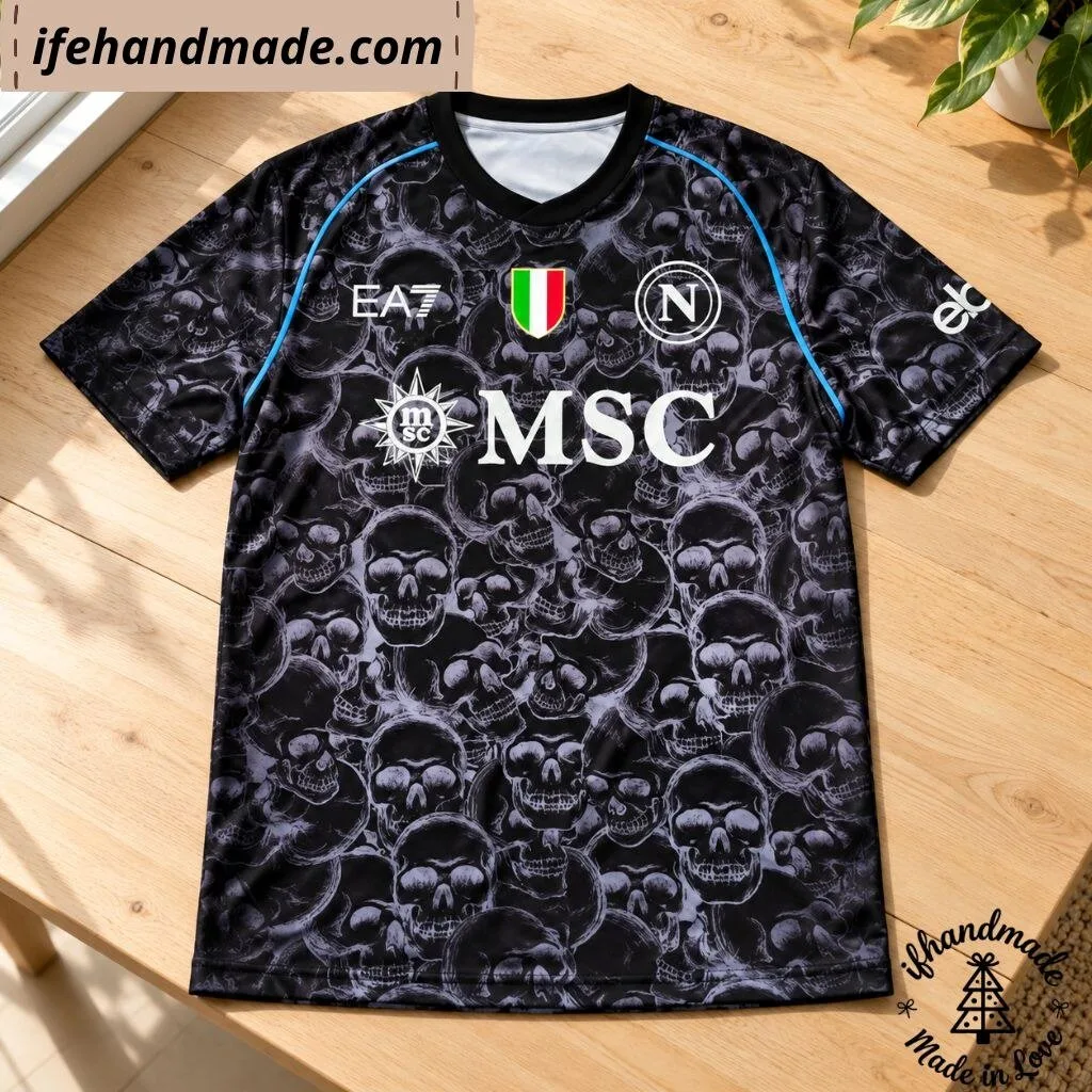 SSC Napoli EA7 Edition Halloween (Skull) Football Jersey 11 SSC Napoli EA7 Edition Halloween (Skull) Football Jersey