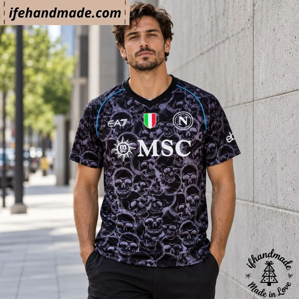 SSC Napoli EA7 Edition Halloween (Skull) Football Jersey 12 SSC Napoli EA7 Edition Halloween (Skull) Football Jersey