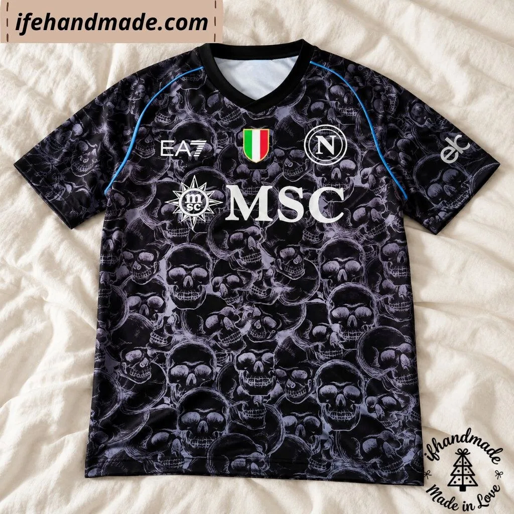 SSC Napoli EA7 Edition Halloween (Skull) Football Jersey 13 SSC Napoli EA7 Edition Halloween (Skull) Football Jersey