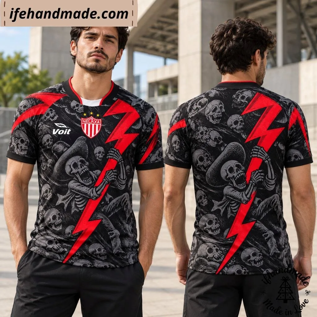Club Necaxa Día de Muertos 4th Soccer Jersey 10 Club Necaxa Día de Muertos 4th Soccer Jersey