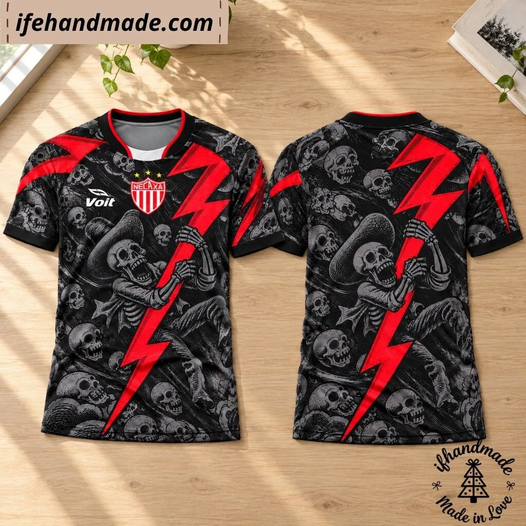 Club Necaxa Día de Muertos 4th Soccer Jersey 11 Club Necaxa Día de Muertos 4th Soccer Jersey