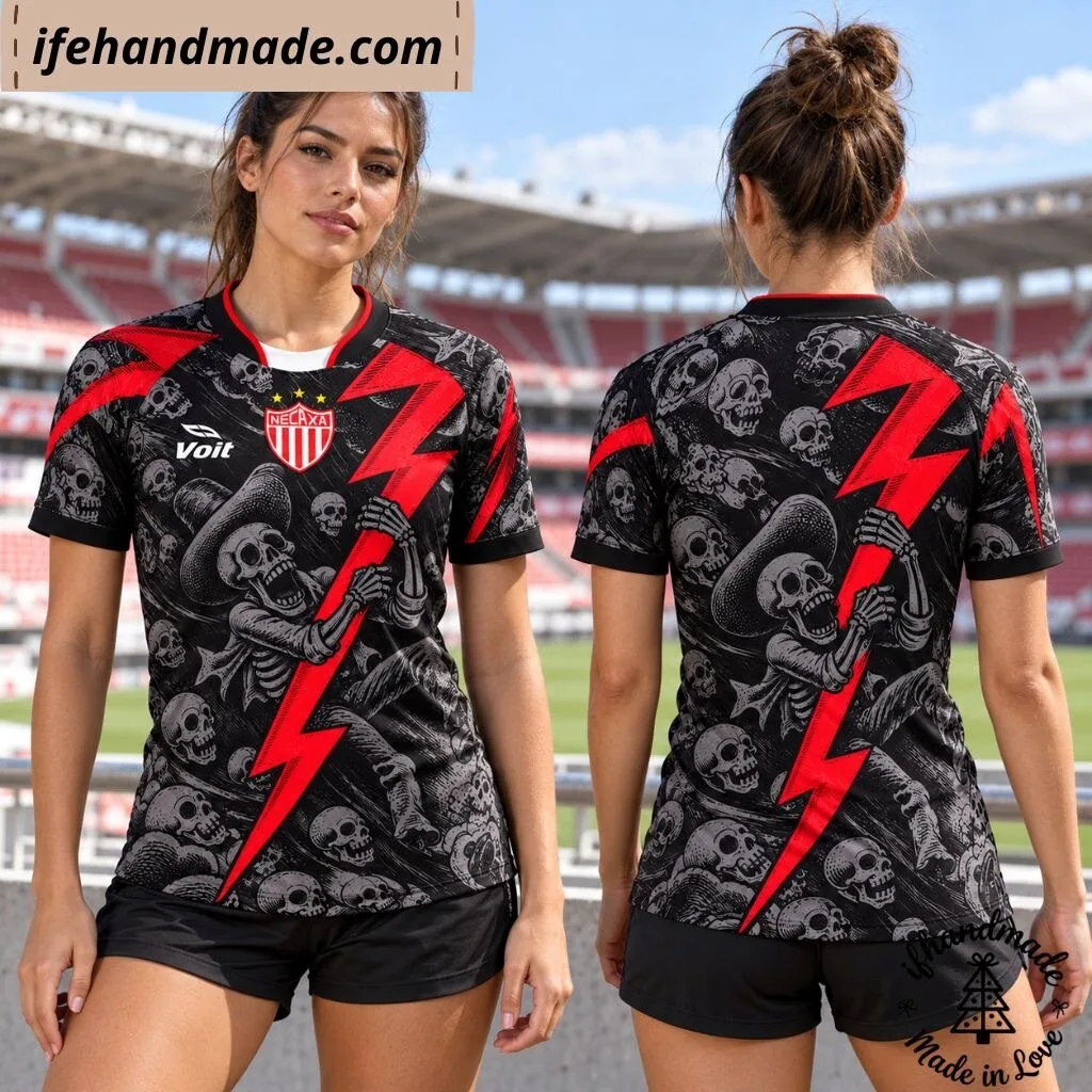 Club Necaxa Día de Muertos 4th Soccer Jersey 12 Club Necaxa Día de Muertos 4th Soccer Jersey